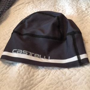 Castelli Bikers Hat in Charcoal and White . One size fit all